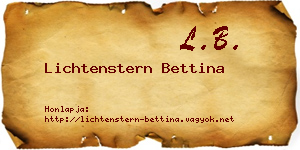 Lichtenstern Bettina névjegykártya