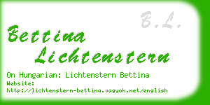 bettina lichtenstern business card
